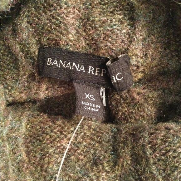 New Banana Republic heather split hem turtleneck sweater XS - Picture 2 of 7